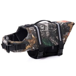 Jaket rompi pelampung binatang piaraan baju renang anjing bergaris reflektif kamuflase kualitas tinggi - Product Image 6