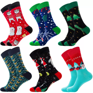Fabricant professionnel chaussettes de noël boîte-cadeau coton personnalisé <span class=keywords><strong>2022</strong></span> vente chaude rouge littéraire drôle chaussettes pour noël - Product Image 6