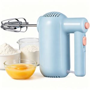 Batteur électrique à prix abordable 120W avec tête inclinable, <span class=keywords><strong>fouet</strong></span> métallique, petit appareil de cuisine pour la pâtisserie et la préparation de crèmes fouettées - Product Image 3