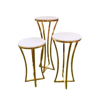 New Style Stainless Steel Table Centerpiece Metal table stand Event Party Decor 3pcs A Sets