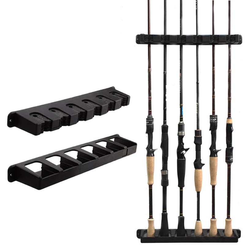 Suporte de vara de pesca vertical, suporte de parede para vara de pesca modular para garagem, acessórios para pesca de carpa