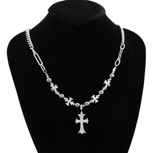 New Exquisite Light Luxury Silver Plated Cross Pendant Necklace Hiphop Style Unisex's Necklaces Wholesale Jewelry Trendy - Product Image 1