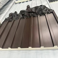 Panneaux sandwich pour toiture d'usine, isolation en polyuréthane, double couche composite, alliage d'aluminium, mur extérieur