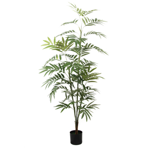 5 pieds de haut 150CM réaliste fausse feuille de soie artificielle Fernleaf <span class=keywords><strong>bambou</strong></span> plante pour avant ou côté cour <span class=keywords><strong>haie</strong></span> Patio intérieur décor - Product Image 3