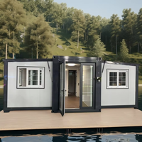 2024 USA Standard Luxe Moderne 20 pieds 40 pieds Conteneur Extensible Préfabriqué Salon Modulaire En Acier Bureau Maison Hôtel Utilisation Remorque Maisons