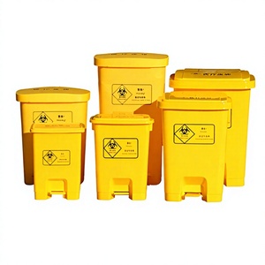 Contenedor de Residuos Médicos Amarillo con Pedal y Tapa, Cubo de Basura de Plástico Reforzado para Hospital y Clínica - Product Image 4