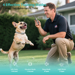 <span class=keywords><strong>Collar</strong></span> de Adiestramiento para Perros Eléctrico Recargable e Impermeable con Control Remoto de Ladridos y <span class=keywords><strong>Collar</strong></span> de Choque para el Adiestramiento Canino - Product Image 4