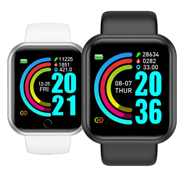 Y68 Smart Watch D20 FitPro Waterproof BT Fitness Tracker Sports D20s Heart Rate Wristband Y68s Android Intelligente Smartwatch