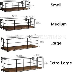 Ironwood <b>Wall</b> <b>Mounted</b> Storage Rack Medium Size Large Capacity For Bedroom Bathroom <b>Shelves</b> - Product Image 1