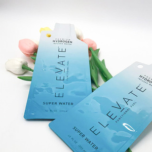 Bolsa de pie con impresión a color de 12 oz, con muesca de apertura, sellado térmico y sellado de 3 lados para agua potable con hidrógeno - Product Image 3