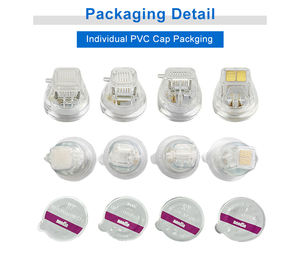 Cartouches de <span class=keywords><strong>micro</strong></span>-<span class=keywords><strong>aiguilles</strong></span> fractionnelles RF en or pour le visage, traitement de la peau, pointe isolée, 64 broches, 24 broches, 10 broches, nano-puces - Product Image 2