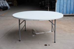 <span class=keywords><strong>Mesa</strong></span> <span class=keywords><strong>Redonda</strong></span> Plegable para Exteriores de 6 pies, 5 pies, 4 pies - <span class=keywords><strong>Mesa</strong></span> de Plástico Blanca Semicircular para Eventos, Bodas, <span class=keywords><strong>Catering</strong></span>, Comedor en el Patio - Product Image 3