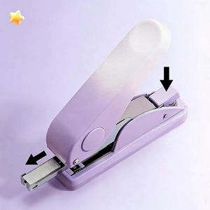 Agrafeuse manuelle portable légère en plastique HUACHI, capacité d'agrafage 24/6-80 agrafes, capacité de 25 feuilles, économie de travail - Product Image 3