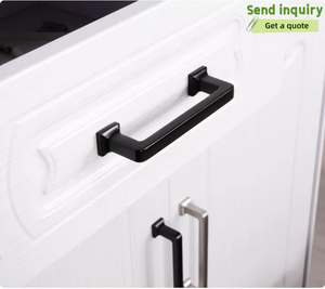 Tiradores de puerta de armario modernos de 128 mm en negro mate Zamak, estilo puente, para muebles, armarios de cocina y cajones. - Product Image 3