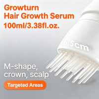 Serum Penumbuh Rambut Mibiao Eksklusif Lintas Negara GROWTURN dengan Sikat Pijat Kulit Kepala, Anti Rontok, Membantu Menebalkan Rambut