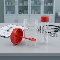 Recipiente de Plástico Desechable para Muestras Médicas de Pacientes, Recipiente para Esputo, Muestras Fecales, 30 ml, 60 ml, 120 ml, Recipiente para Orina