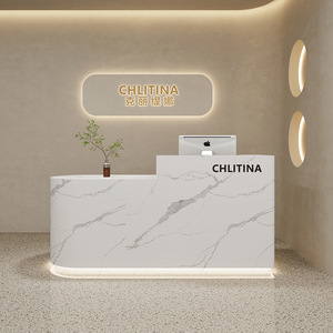 Mostrador de Recepción Personalizado para Salón de Belleza, Versátil Mostrador Frontal para Peluquería en Venta para la Industria de Uñas y Belleza - Product Image 3