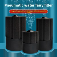 Filtre éponge 3-en-1 pour aquarium, idéal pour les guppies et les crevettes, avec système d'aération inversée compact, fonctionnement silencieux et culture de bactéries