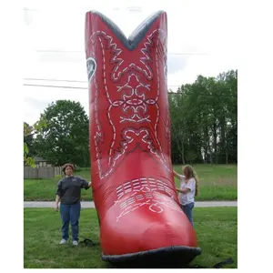 Luxury Giant Inflatable Long Boot Models For Woman Mart Publicity