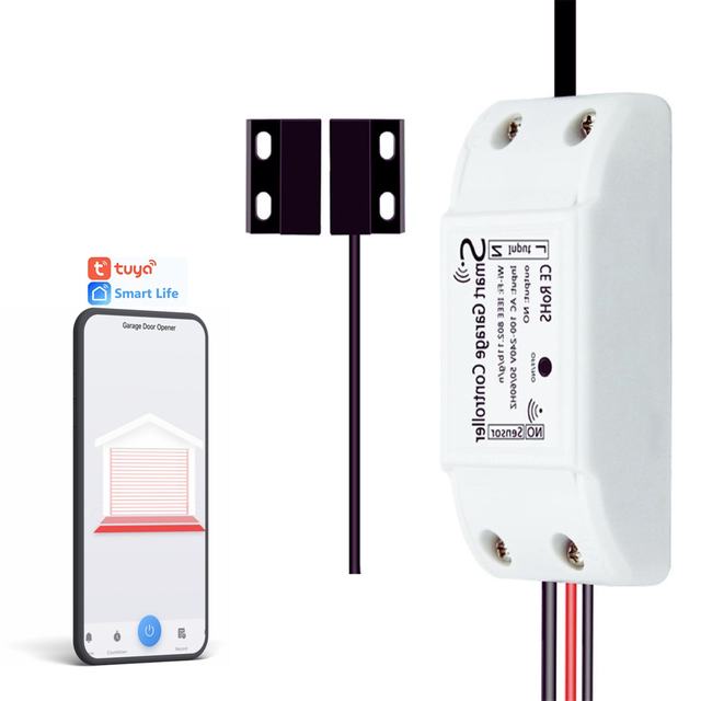 Tuya Smart 2.4GHz WiFi Garage Door Opener Compatible with Apple HomeKit Siri Alexa & Google Assistant App Remote Control