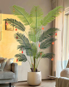 Plante artificielle <span class=keywords><strong>Dypsis</strong></span> de 250 cm, version à feuillage réduit et version à poils bruns ajoutés, vente directe d'usine, haut de gamme et luxueuse pour l'intérieur - Product Image 2