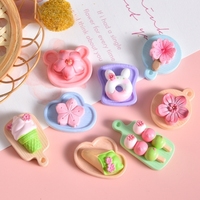Vente en gros de fleurs de cerisier, accessoires en résine pour décoration de coque de téléphone portable Sakura Macaron