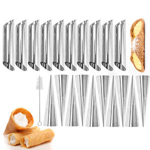 Molde de tubo danés de acero inoxidable grande y plano al por mayor, con tornillo cilíndrico, para hornear y decorar pasteles DIY - Product Image 4