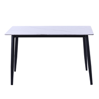 Chaises modernes avec plateau en pierre frittée, vente en gros, mobilier de salon, ensemble de table à manger pour 4 personnes