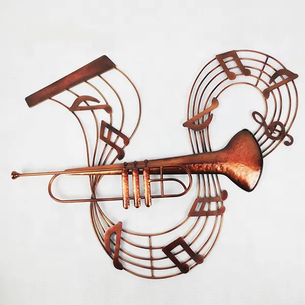 Hot selling musical instrument wall art home bar metal wall decoration
