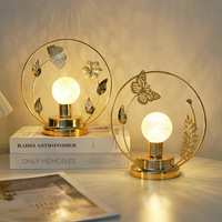 Veilleuse décorative transfrontalière pour bureau, ambiance douce et romantique, cadeau idéal pour chambre à coucher, motif feuille, papillon, fleur, style féminin
