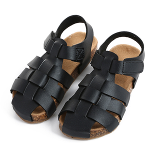 Sandalias de Playa de Cuero Azul con Cordones Planos para Niños y Niñas, Estilo Veraniego - Product Image 3