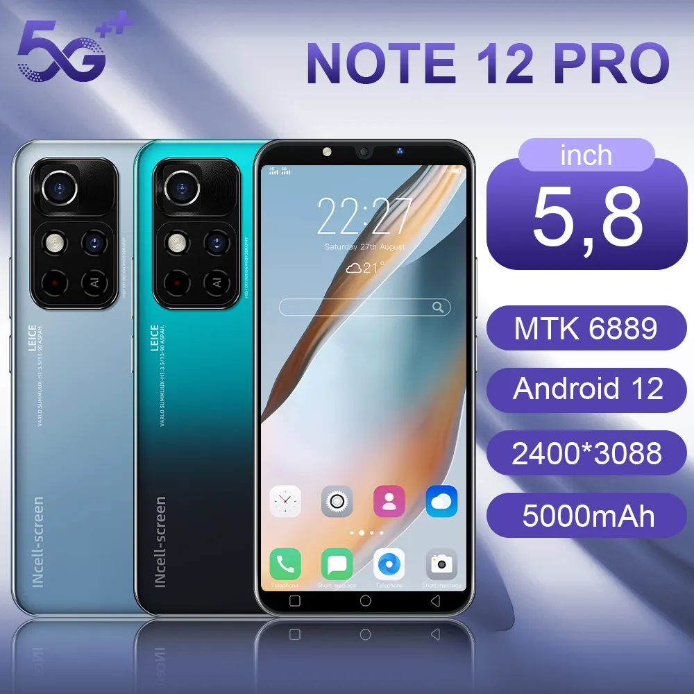 Note12พร้อมกระเป๋าสตางค์ Pro 8 + 256GB เคสขนาด13นิ้วชั้นวางจอแสดงผลอุปกรณ์เสริมสำหรับโทรศัพท์มือถือ