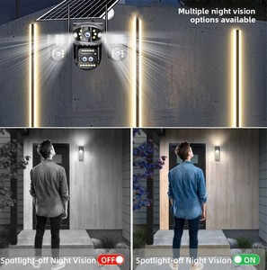 Vente directe d'usine, caméra solaire WiFi PTZ <span class=keywords><strong>sans</strong></span> <span class=keywords><strong>fil</strong></span>, étanche IP66, audio bidirectionnel, sécurité extérieure, caméra CCTV solaire avec carte SIM 4G - Product Image 3