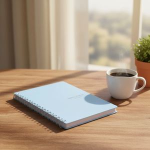 Carnet de notes A5 promotionnel personnalisé avec couverture en cuir blanc, à feuilles mobiles et spirale, pour étudiants et écoles - Product Image 2