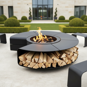 Stufa Portatile da Esterno per Giardino e Campeggio, Braciere <span class=keywords><strong>a</strong></span> <span class=keywords><strong>Legna</strong></span> per BBQ e Riscaldamento - Product Image 2