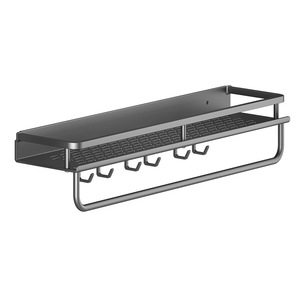 Étagère de rangement murale pour salle de bain, 2 niveaux, sans perçage, pour lavabo, toilettes, balcon, capacité de charge 5 kg - Product Image 2