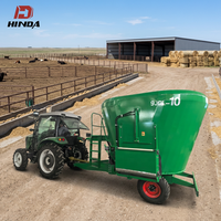 Landwirtschaftlicher TMR-Futtermischwagen Traktor-gezogene Total Mixed Ration Vorbereitungsmaschine mit Lader und Förderband