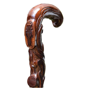 Canne de marche nautique en bois sculptée à la main, vintage, faite à la main, cadeau pour Halloween, la Saint-Valentin, Diwali, accessoire de décoration - Product Image 1