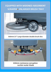 KUER - H70 Fabricant de machines de nettoyage de sols Walk Behing Commercial Floor Scrubber Factory - Product Image 4