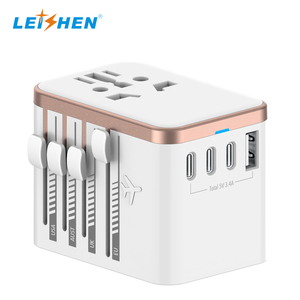Du lịch cắm và ổ cắm AU chúng tôi anh EU sạc phổ Adapter 100W Adapter với 1 USB-A và 3type-c cho điện thoại di động Android - Product Image 2
