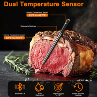 Wireless Meat Thermometer Digital Food Thermometer Instant Read 5.3 Dual Temp USB C Charging BBQ Grill