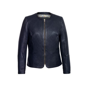 Long Zippers Breathable Crewneck-Collar Latest-Design Fashion Pu Leather <b>Jacket</b> Best Quality Genuine Leather <b>Jacket</b> <b>For</b> Women - Product Image 1