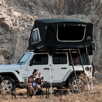 Палатка на крышу автомобиля Wild Land Family, жесткий корпус, на 4 человека, большая, водонепроницаемая, для внедорожников 4x4 и грузовиков, для кемпинга и путешествий