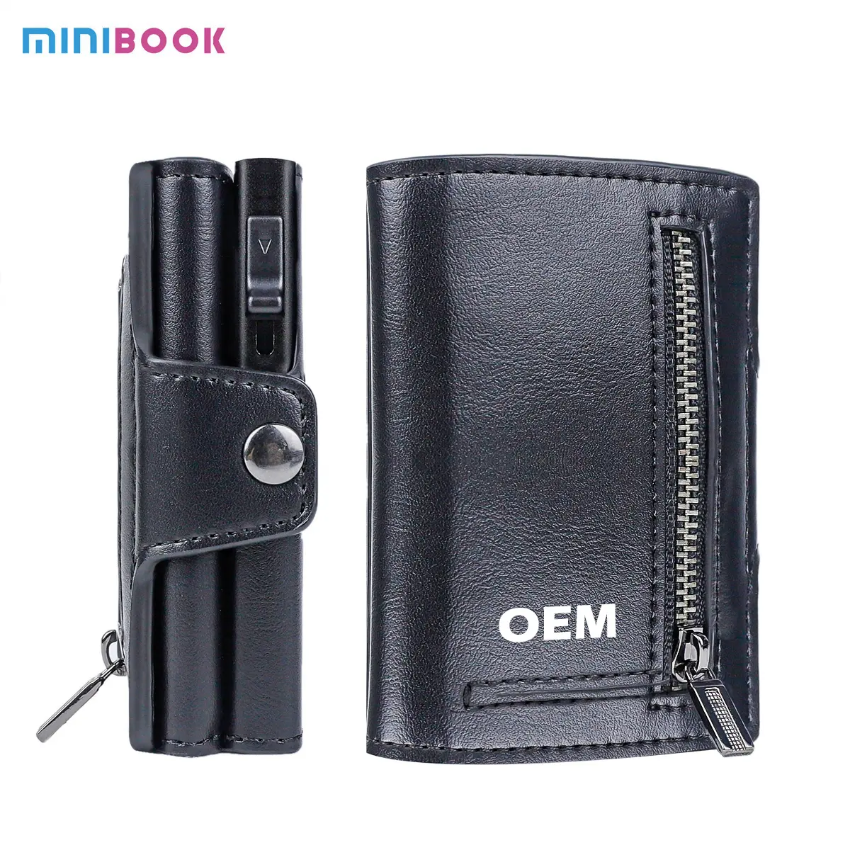 Minibook Hot Bán Billetera Intelligentes Sang Trọng Slim Chủ Thẻ Chống RFID Chống Trộm PU Da Chủ Thẻ Thông Minh Ví Cho Nam Giới