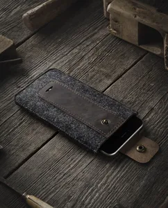 하이 퀄리티 사용자 정의 휴대 전화 지갑 펠트 전화 가방 슬리브 케이스 도난 방지 지갑 여행 전화 파우치