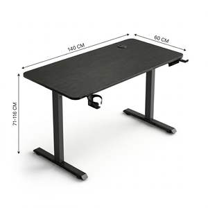 I Shape Electric <b>Standing</b> Desk with Height Adjustable Motorized System MDF Board Surface Multi Color Gaming Workstation - Product Image 6