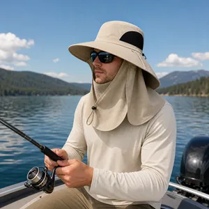 Sombrero de verano transpirable, anti-UV e impermeable, diseño personalizado, para montañismo, pesca, para hombres y mujeres, sombrero de pescador. - Product Image 4