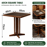 Restaurant-Renovierungsunternehmer Modernes Massivholz-Panel Quadratisches 6-Sitzer Esszimmer-Set Tisch Stühle Bistro Gewerbliche Qualität