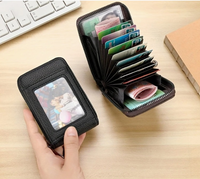 Dompet Unisex Kecil Anti Maling Anti Magnetik RFID Versi Korea Dompet Koin Kulit Asli Tempat Kartu Kredit