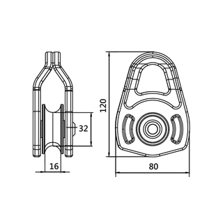 Grande poulie en aluminium forgée à chaud, pour le sauvetage et l'escalade, protège les feuilles contre la tâche - Product Image 3